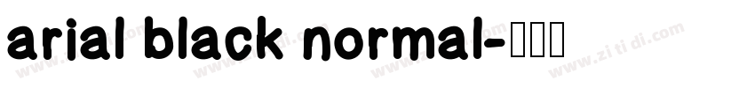 arial black normal字体转换